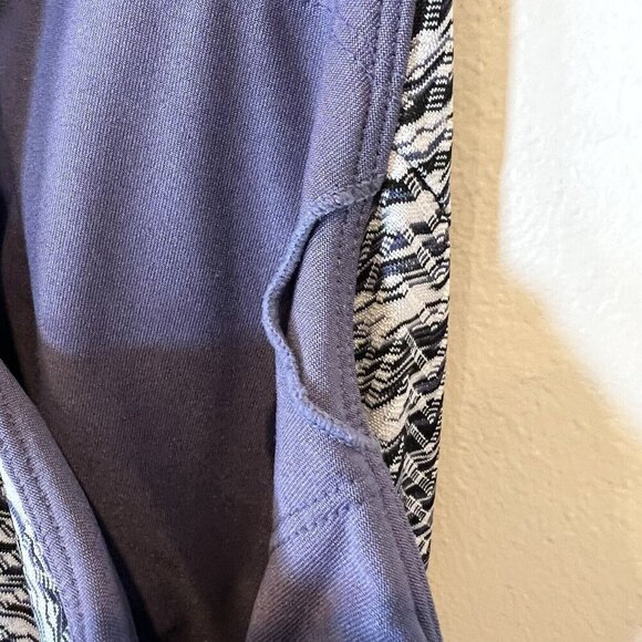 MPG Mondetta Performance Gear Travel Black Purple Grey White Dress Zig Zag L - Picture 8 of 11